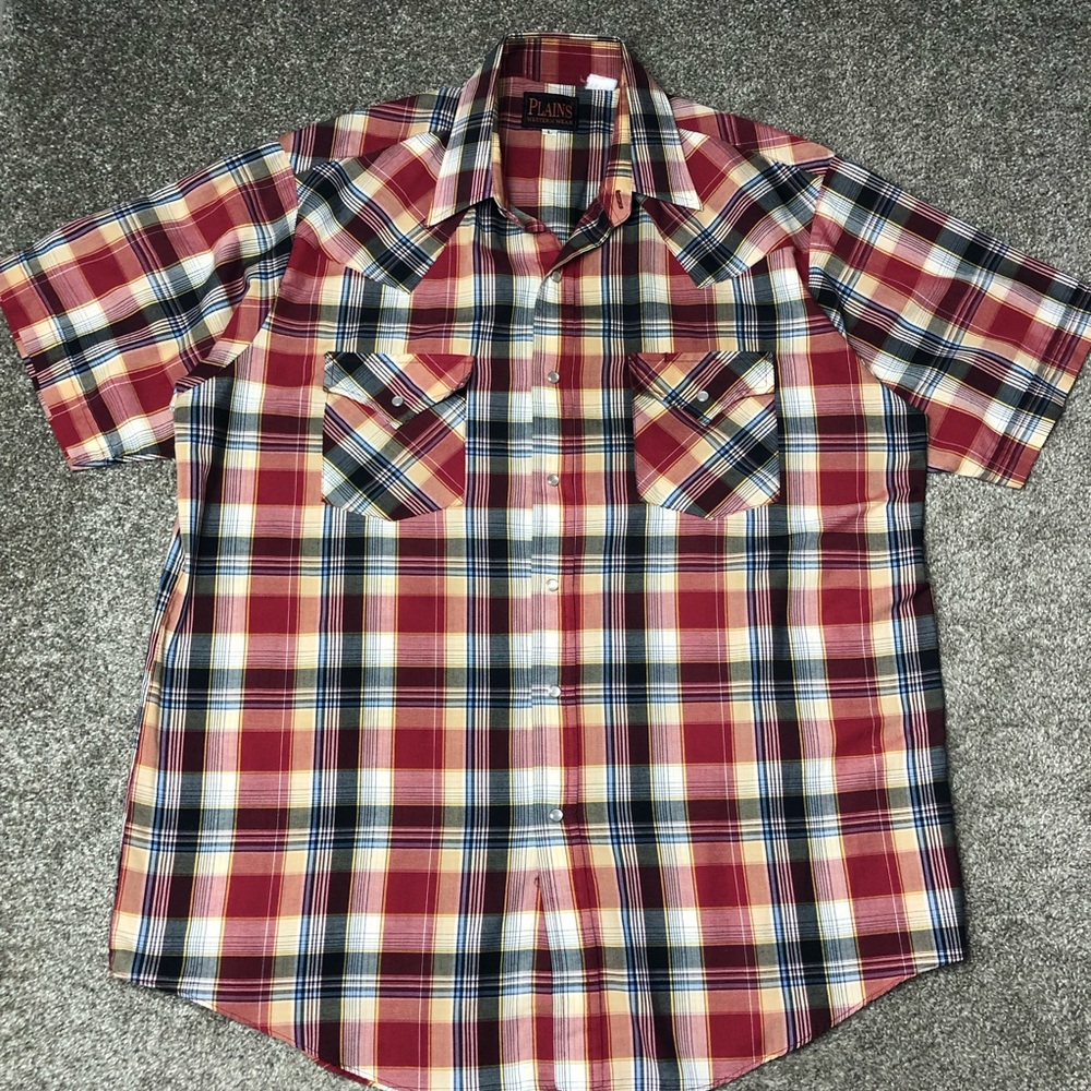 Plains Western Wear Pearl Snap Western Button Down